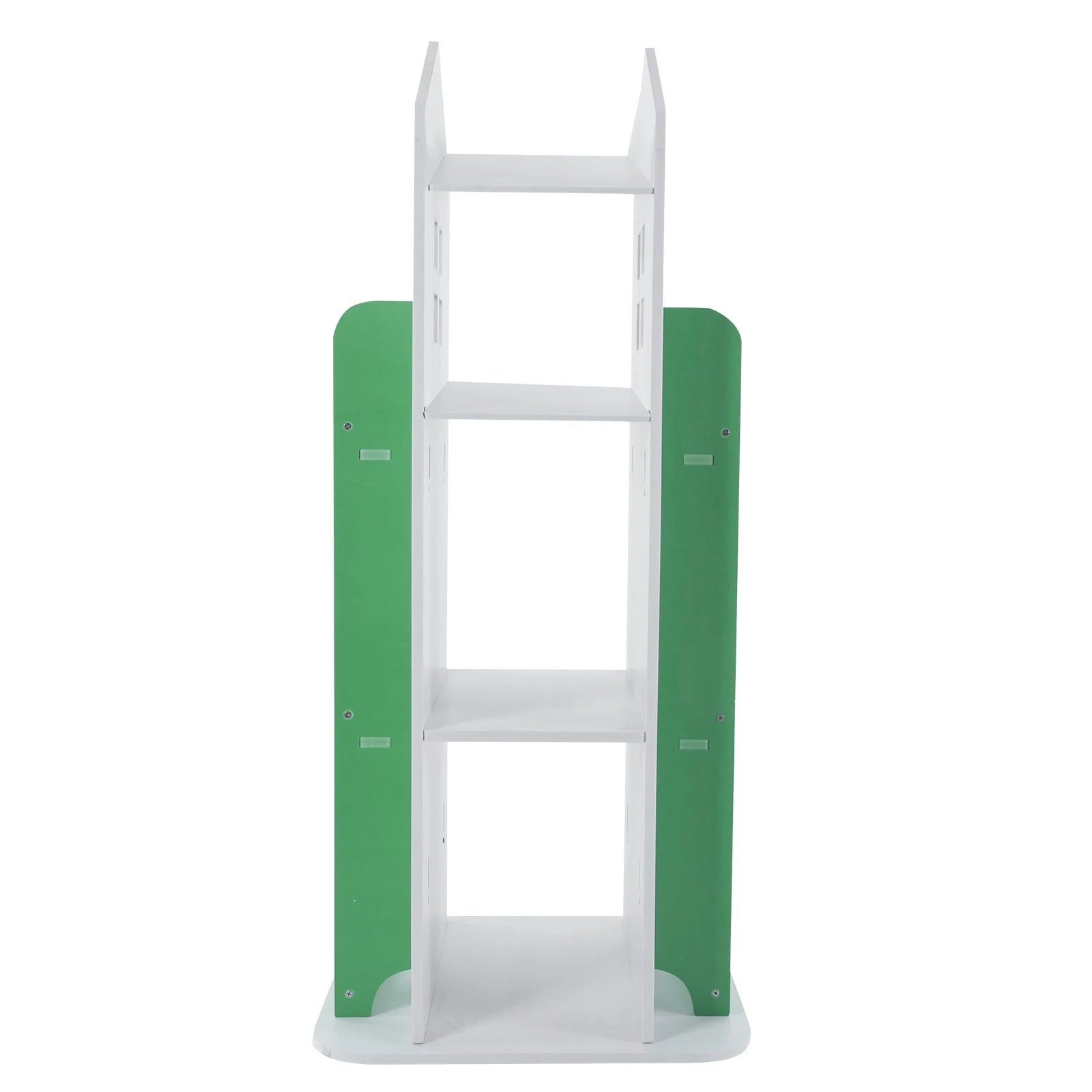 Rotating Bookcase 360° Corner Floor Book Shelf (Green)