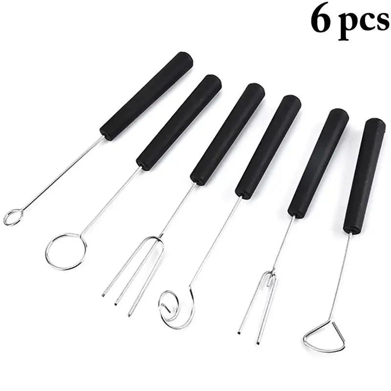 6Pcs Set Chocolate Dipping Forks Stainless Steel Decorating Tools