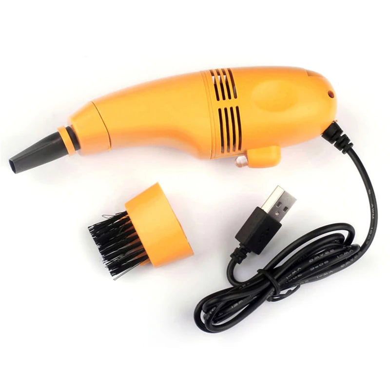 USB Vacuum Cleaner Portable Mini Vacuum for Keyboard, Phone Cleaning (Yellow)