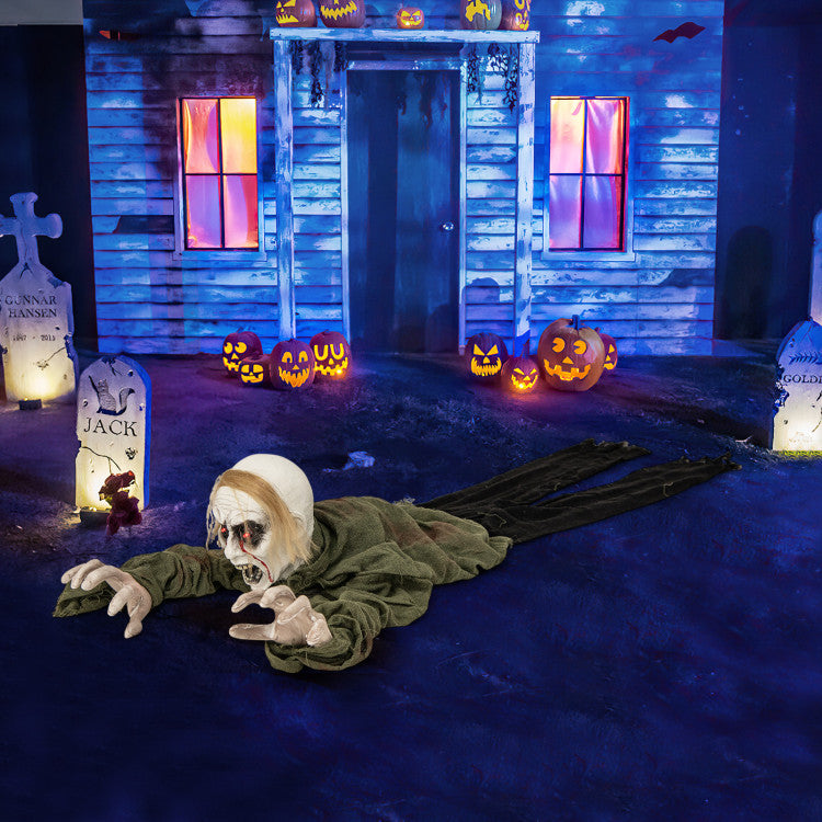 Animated Halloween Zombie Groundbreaker with Lights & Sound