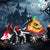 Inflatable LED Halloween Carriage with Skeleton Dragon