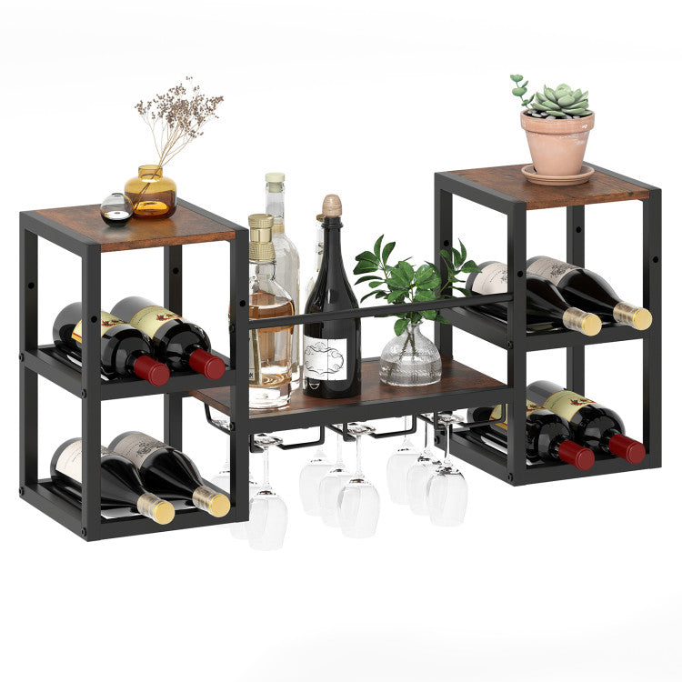 Metal Wine Rack Heavy-Duty Stemware Holder