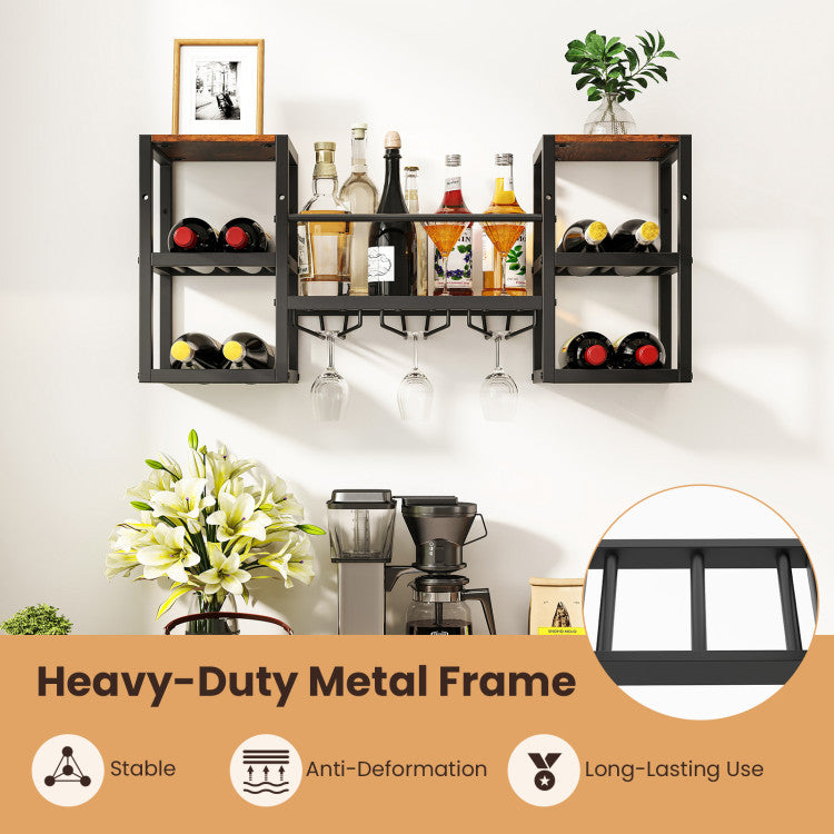 Metal Wine Rack Heavy-Duty Stemware Holder