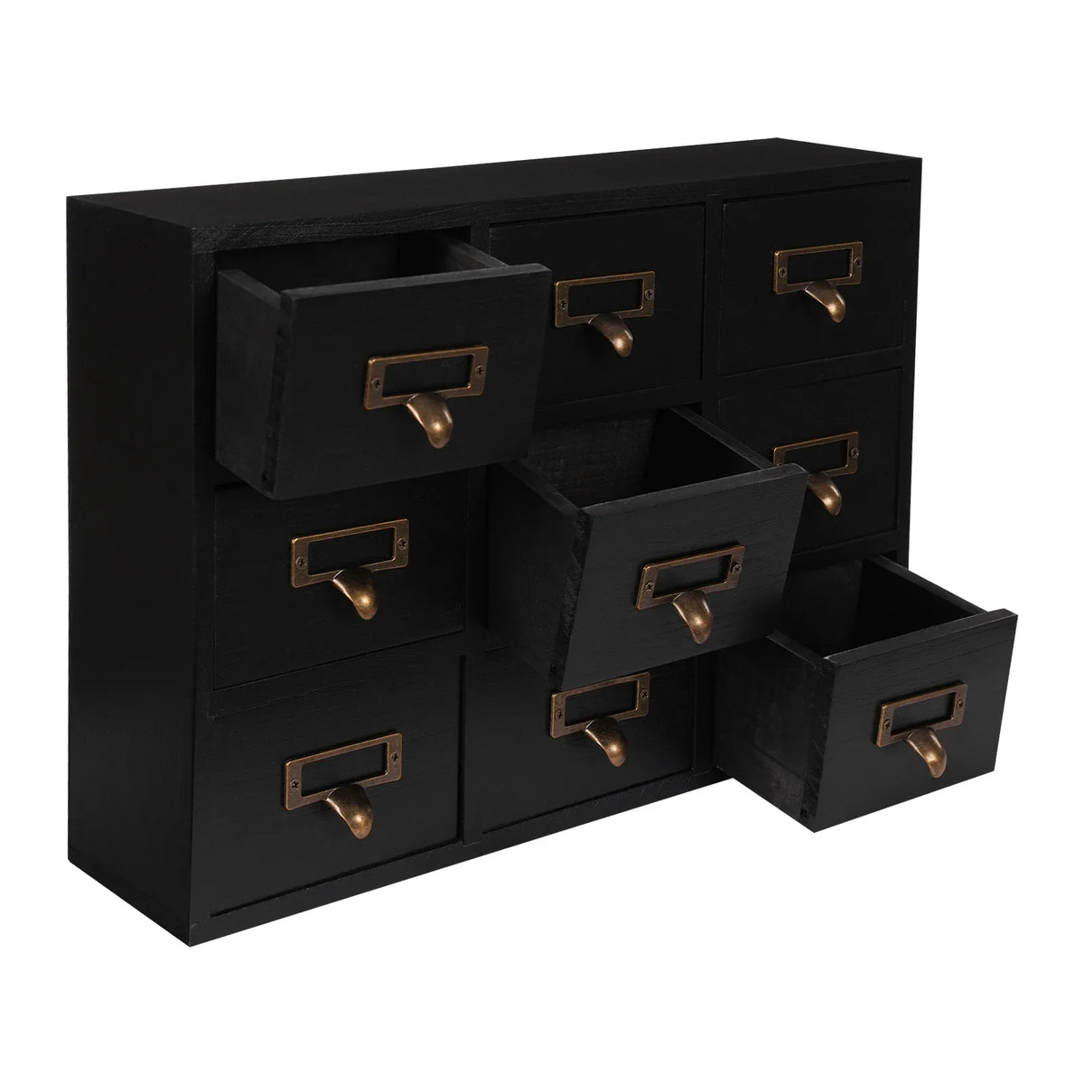 Rustic 9-Drawer Apothecary Cabinet