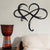 Heart Iron Wall Hanging Decor Ornament Living Room Home Decor, 29 X 35cm (Black)