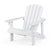 Kid's Adirondack Chair with High Backrest and Arm Rest, White