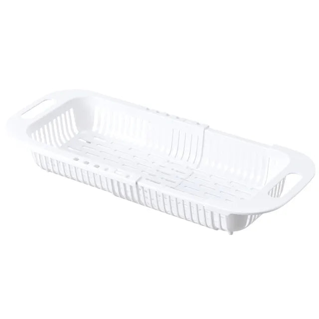 Kitchen Organizer Drain Basket General Fruit and Vegetable Drain Basket (White)