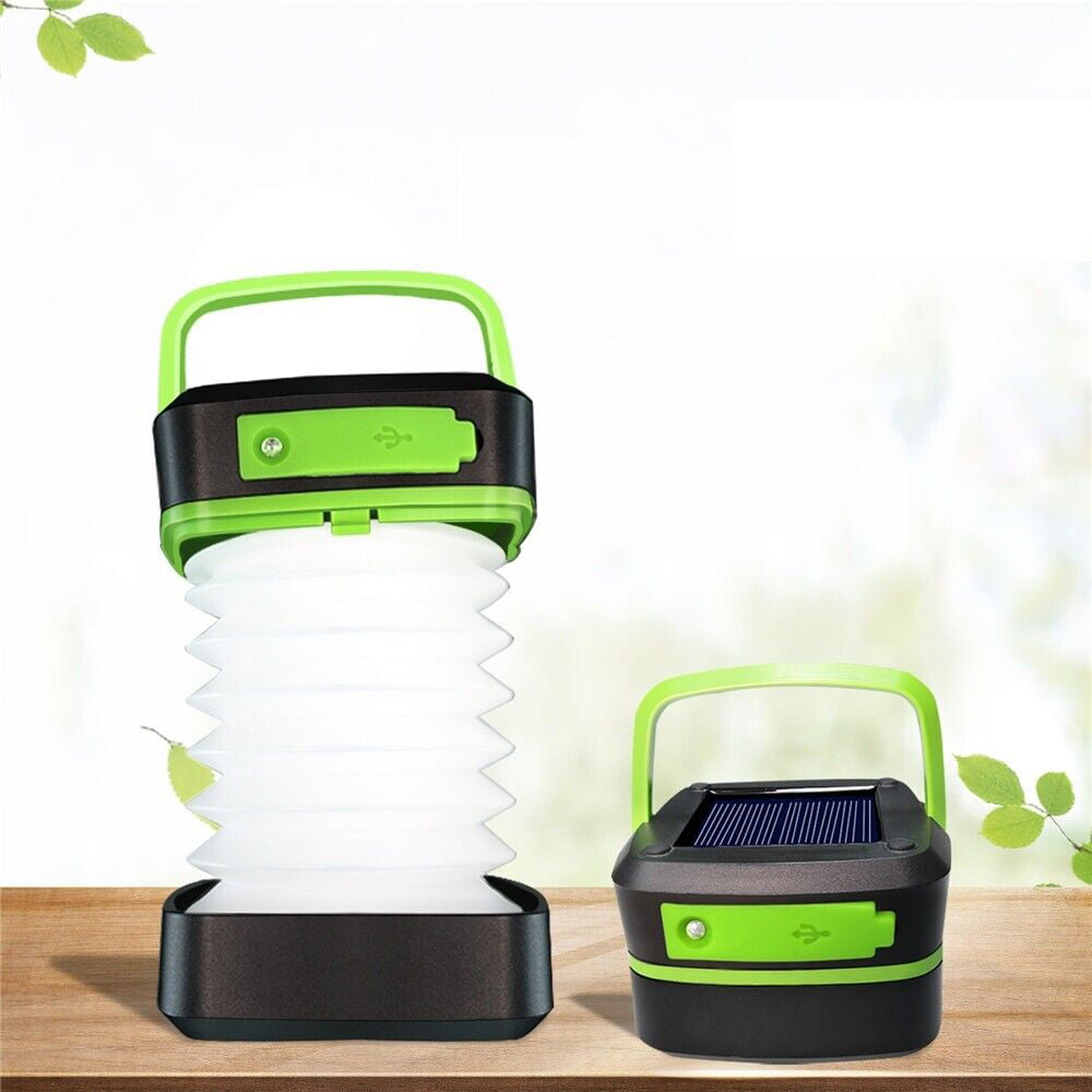 Solar Lantern Collapsible LED Camping Lantern USB Portable Lamp and Phone Charger for Emergency,