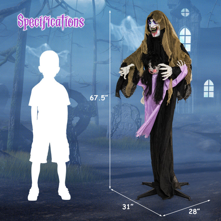 Animated LED Vampire Yard Decoration for Halloween Decor