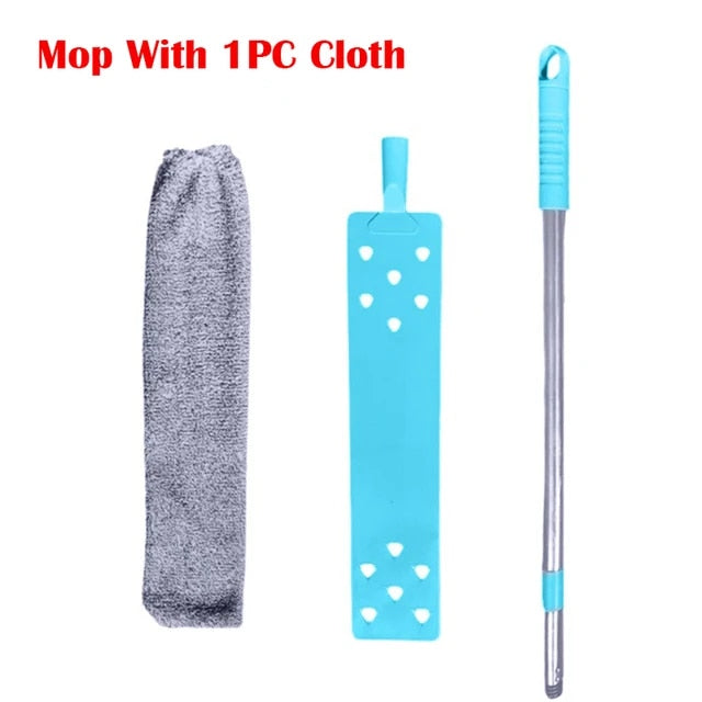 Duster Mop Handle Brush Dust Long Gap Cleaner Cleaning Mop With 1PC Cloth