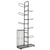 Metal Basketball Holder 7 Hanging Rods Side Ball Basket