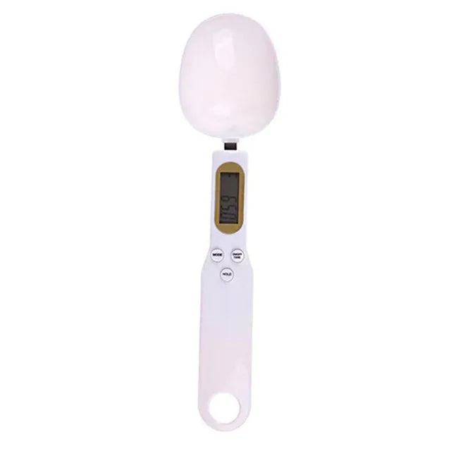 Digital Mini Spoon Scale Kitchen Scale Electronic LCD Food Scale 0.1-500g (White)