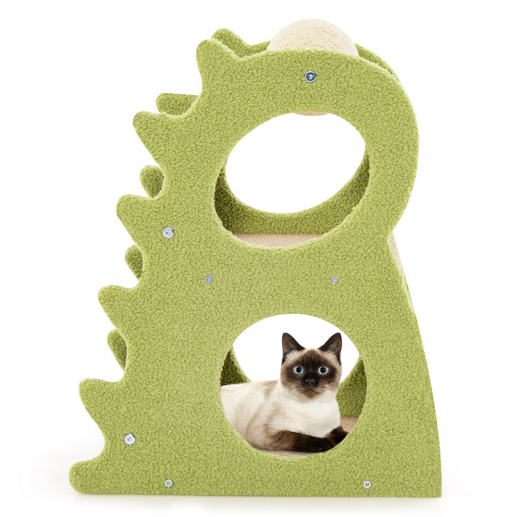 2-Tier Modern Cat Tree with Sisal Scratching Ball
