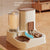 Automatic Pet Feeder Large Capacity Water Dispenser Food Container (Dark Brown)