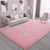 Shaggy Accent Carpets Fluffy Area Rug for Living Room Bedroom, Pink (5' x 8')