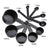 10 Piece Black Plastic Measuring Cup Set