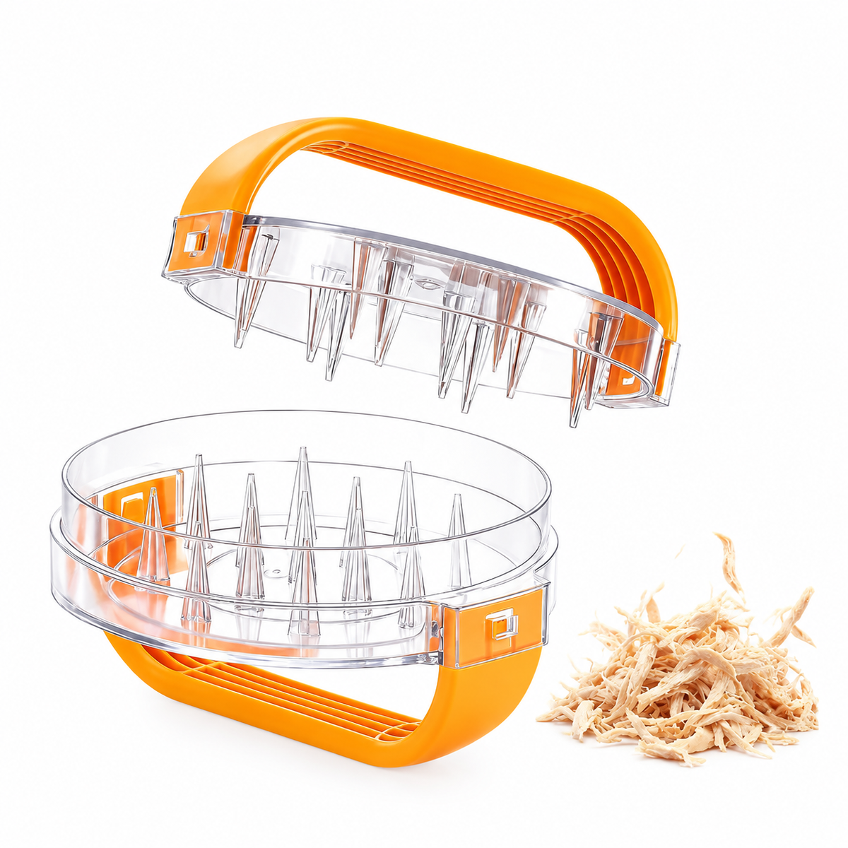 Non-Slip Chicken Shredder Tool – Clear Twist Meat Shredder for Easy Food Prep