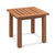 Square Side Hardwood Table with Slatted Tabletop for Patio