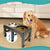 Raised Dog Bowl with Slow Fooding Bowl and Water Bowl, 4 Height Adjustable
