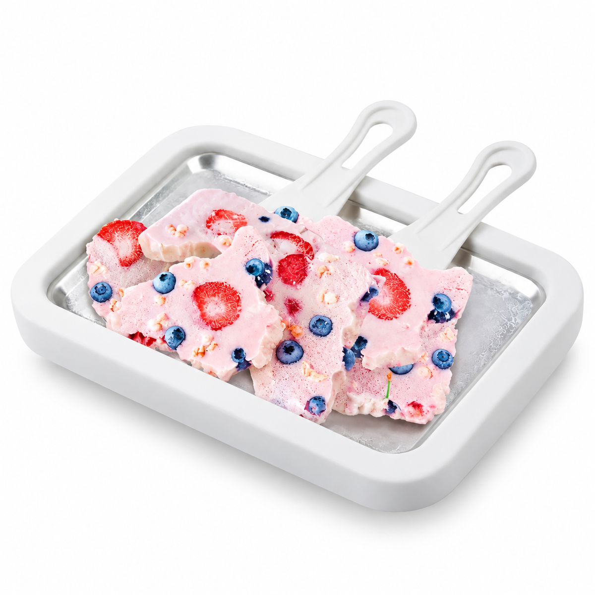 Rolled Ice Cream Maker Plate with 2 Scrapers – Multifunctional Frozen Dessert Maker for Homemade Ice Cream, Sweet Treats &amp; DIY Desserts