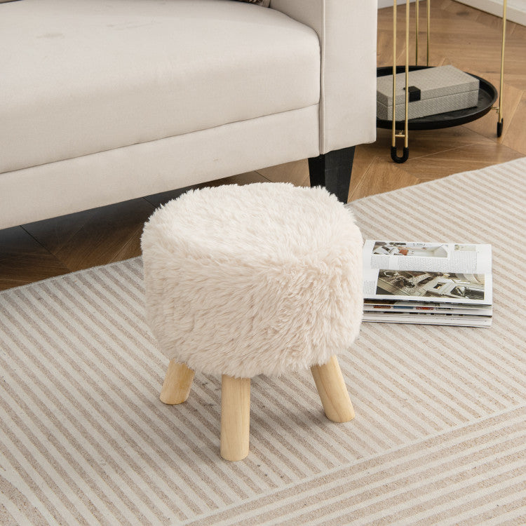 Comfortable Round Footstool Ottoman Home Decor