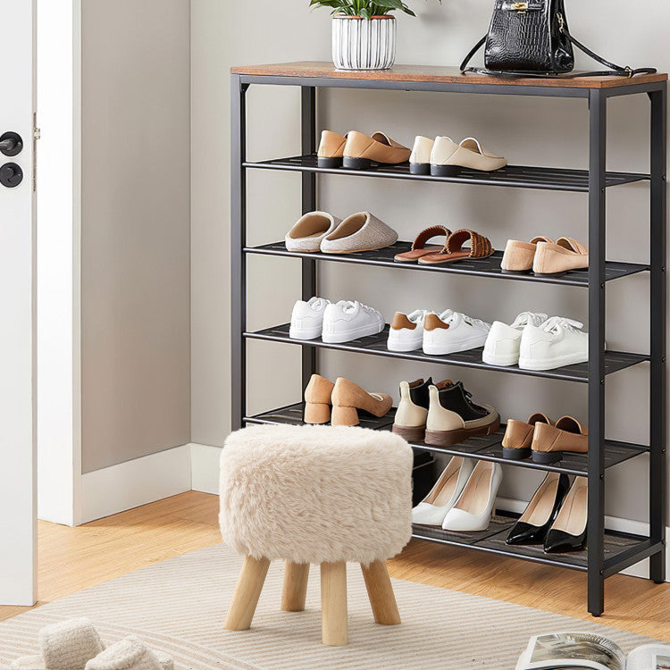 Comfortable Round Footstool Ottoman Home Decor