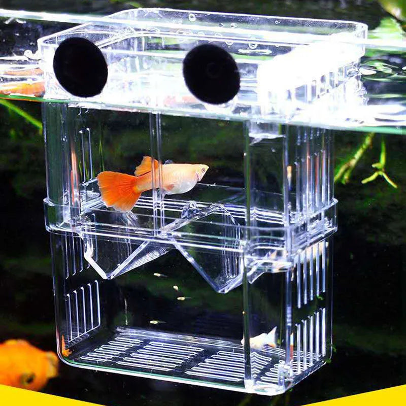 Aquarium Breeder Box Fish Breeding Isolation Box Hatchery Acrylic Divider Box, Large