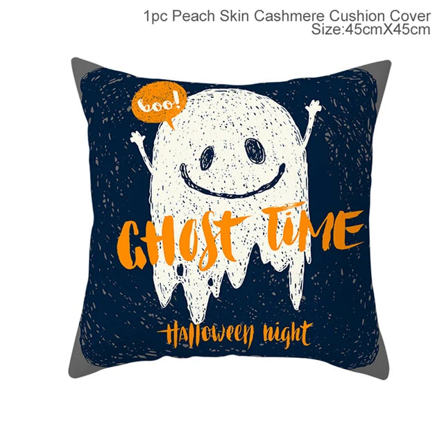 Cartoon Ghost Time Halloween Pillowcase