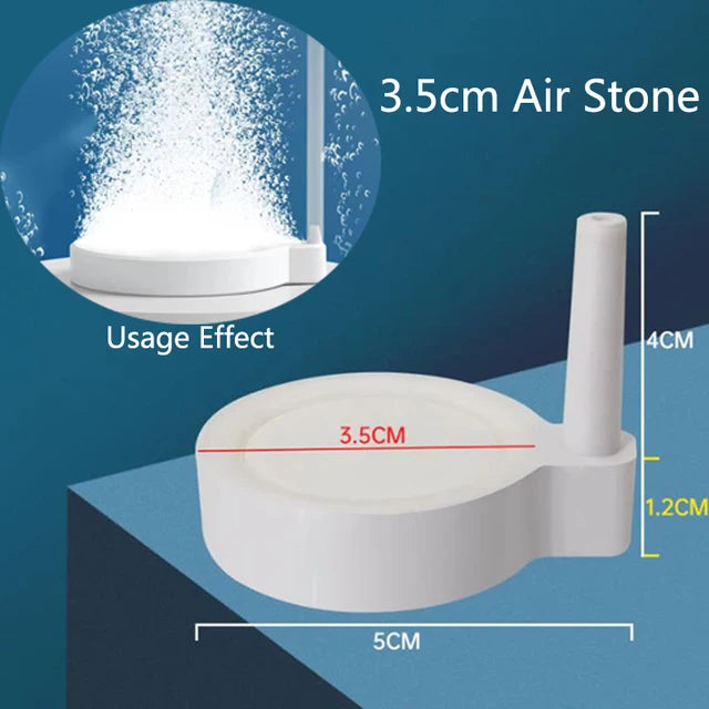 Versatile Air Bubble Stone For Aquariums, Ponds, & Hydroponics (White, 3.5CM)