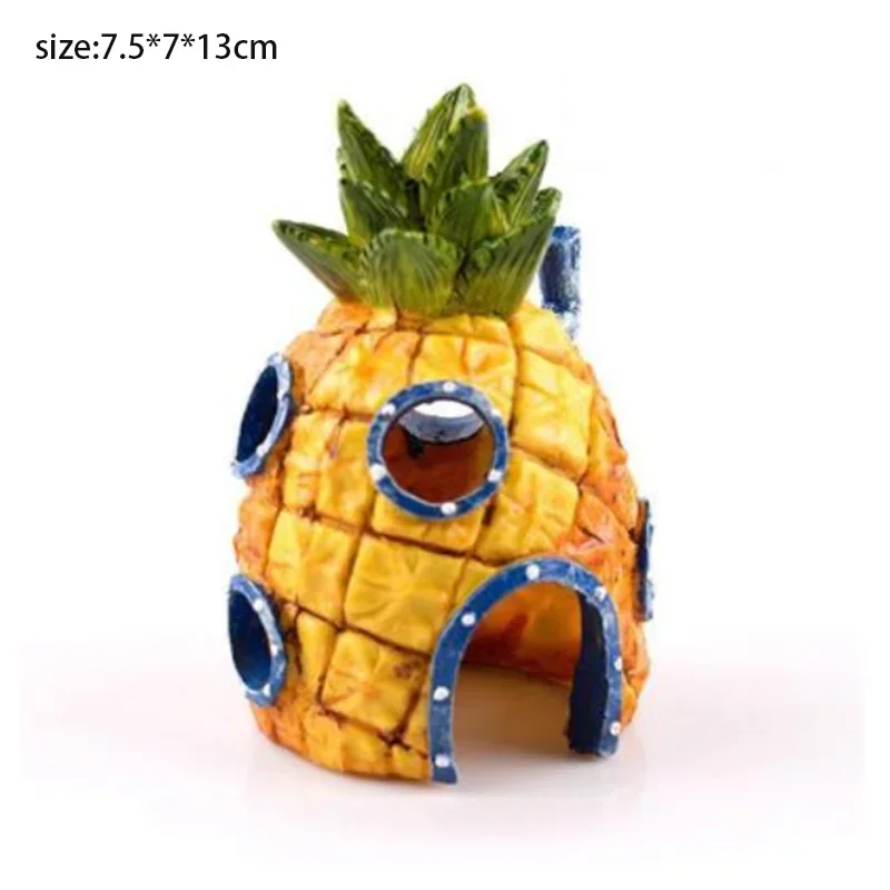 Pineapple House Fish Tank Decor Ornaments Aquarium Accessories