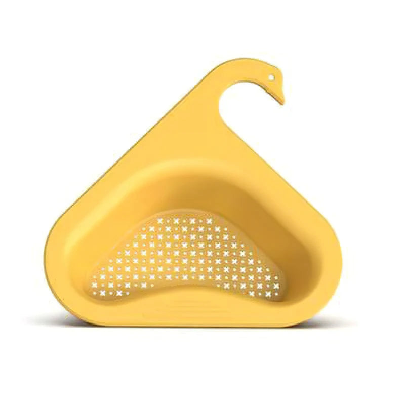 Kitchen Sink Strainer Sink Swan Drain Basket General Fruit and Vegetable Drain Basket (Yellow)