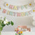 Daisy Happy Birthday Party Decoration Banner White Flower Garland