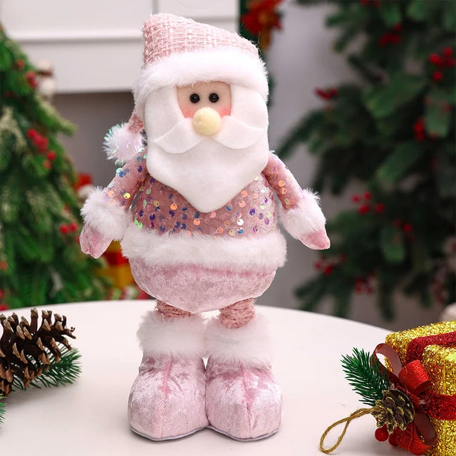 1pc Christmas Santa Claus Window Decoration Telescopic Doll