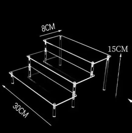 3 Tier Acrylic Display Stand: Cupcake Stand, Perfume Display, Doll Organizer