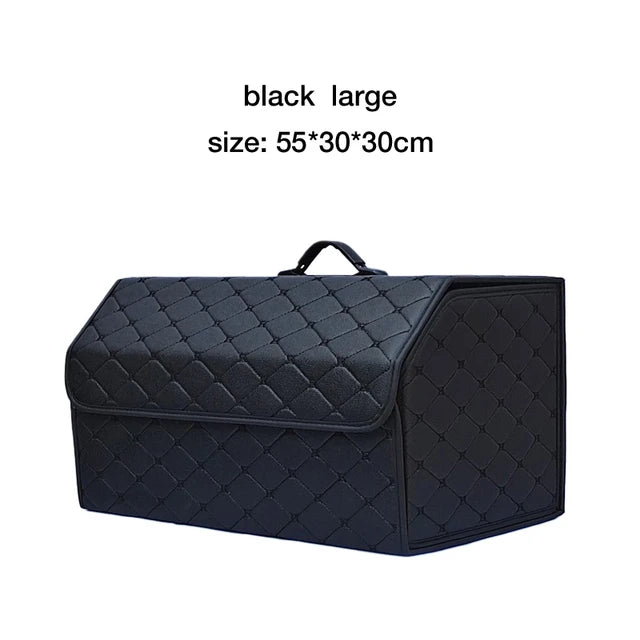 Car Trunk Organizer Box Large Capacity Auto Multiuse Tools Storage Bag Stowing Tidying (Black)