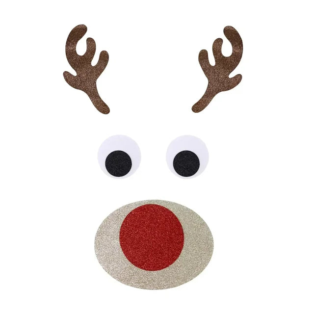 Festive Elk Wall Stickers for Christmas Decorations