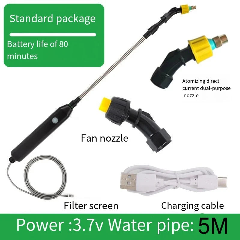 Rechargeable Electric Sprayer Garden 5M Hose, Watering Wand Included