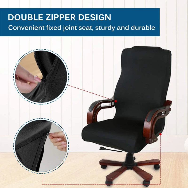 Stretch Office Chair Cover Anti-Fouling, Removable Cover Fits Most Chairs, Medium Size (Chocolate Brown)