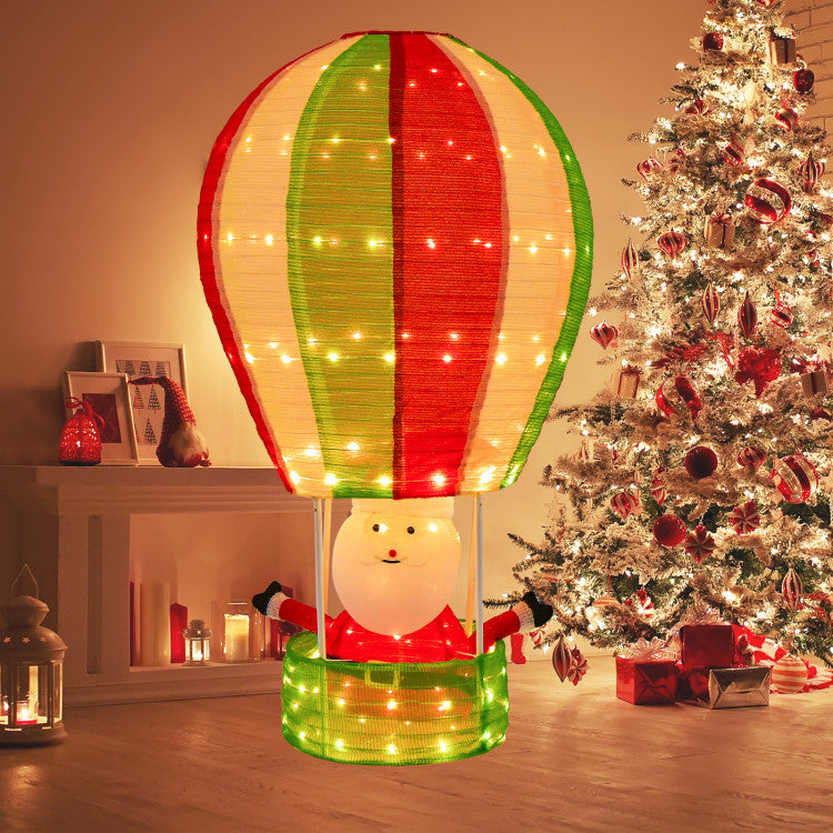 Christmas Santa Claus 4.5 Feet with Hot Air Balloon Christmas Decoration