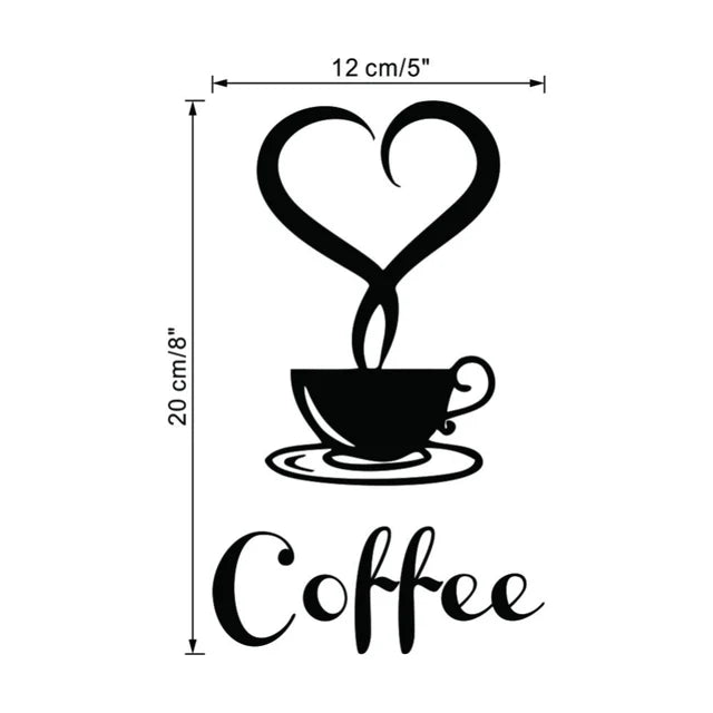 Coffee Wall Stickers for Kitchen, Dining Room, Shop, Bar