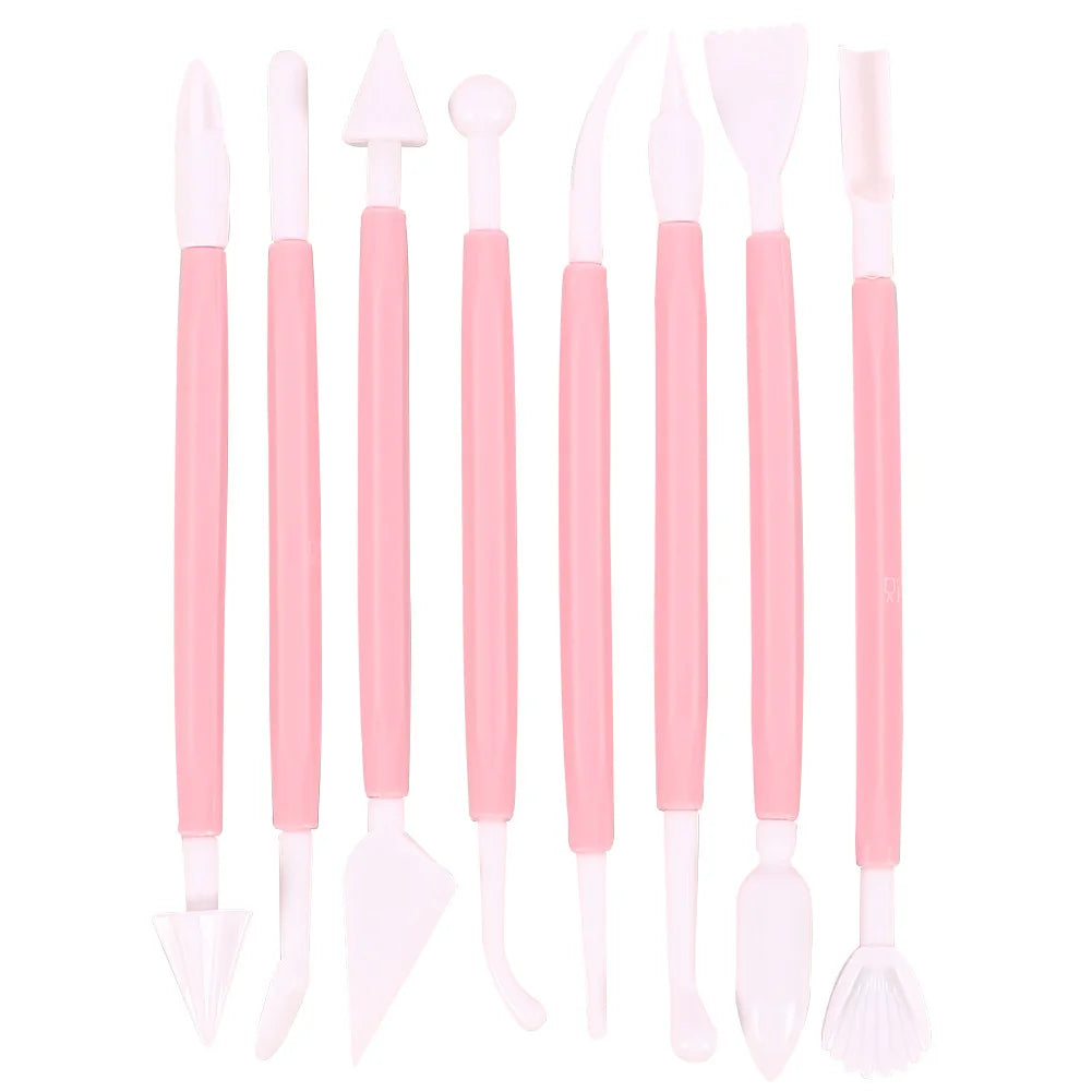 8 Pcs Double-Sided Kids' Pottery Tools Clay Sculpting & Shaping Tools