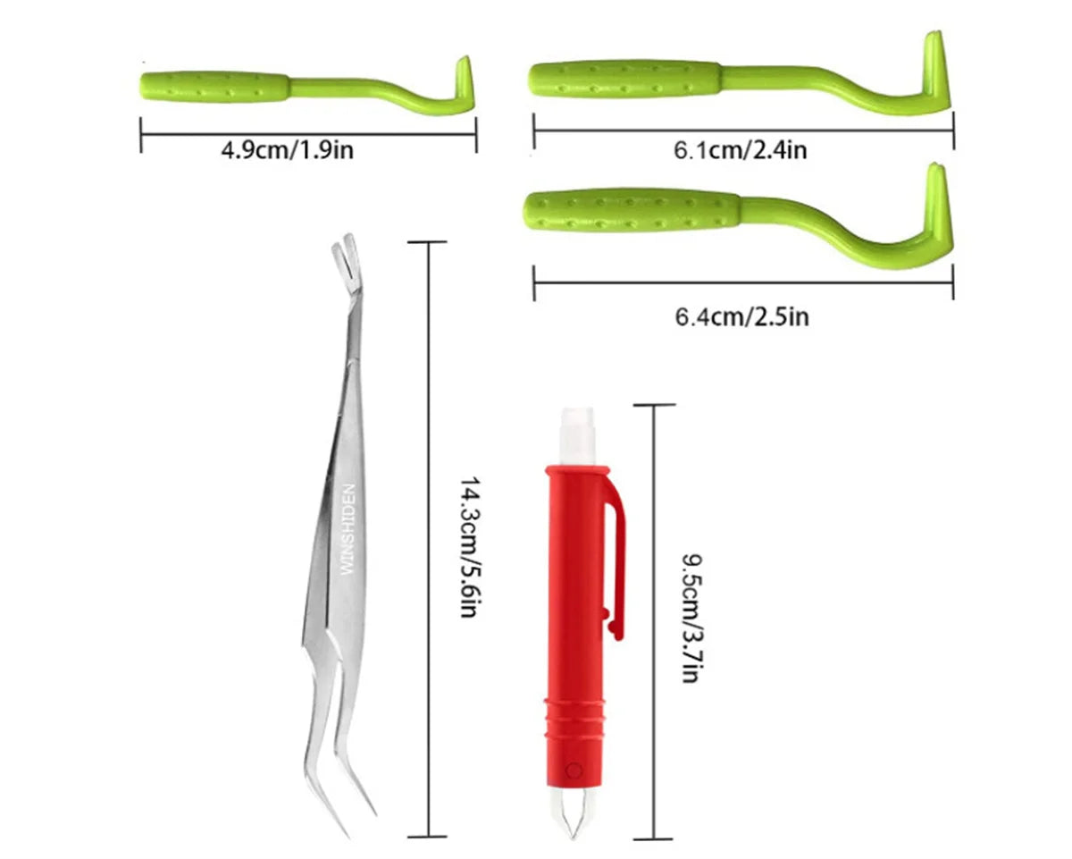 Dog Tick Remover Kit with Tweezer 5 Pieces, Easy to Use, Flea Removal