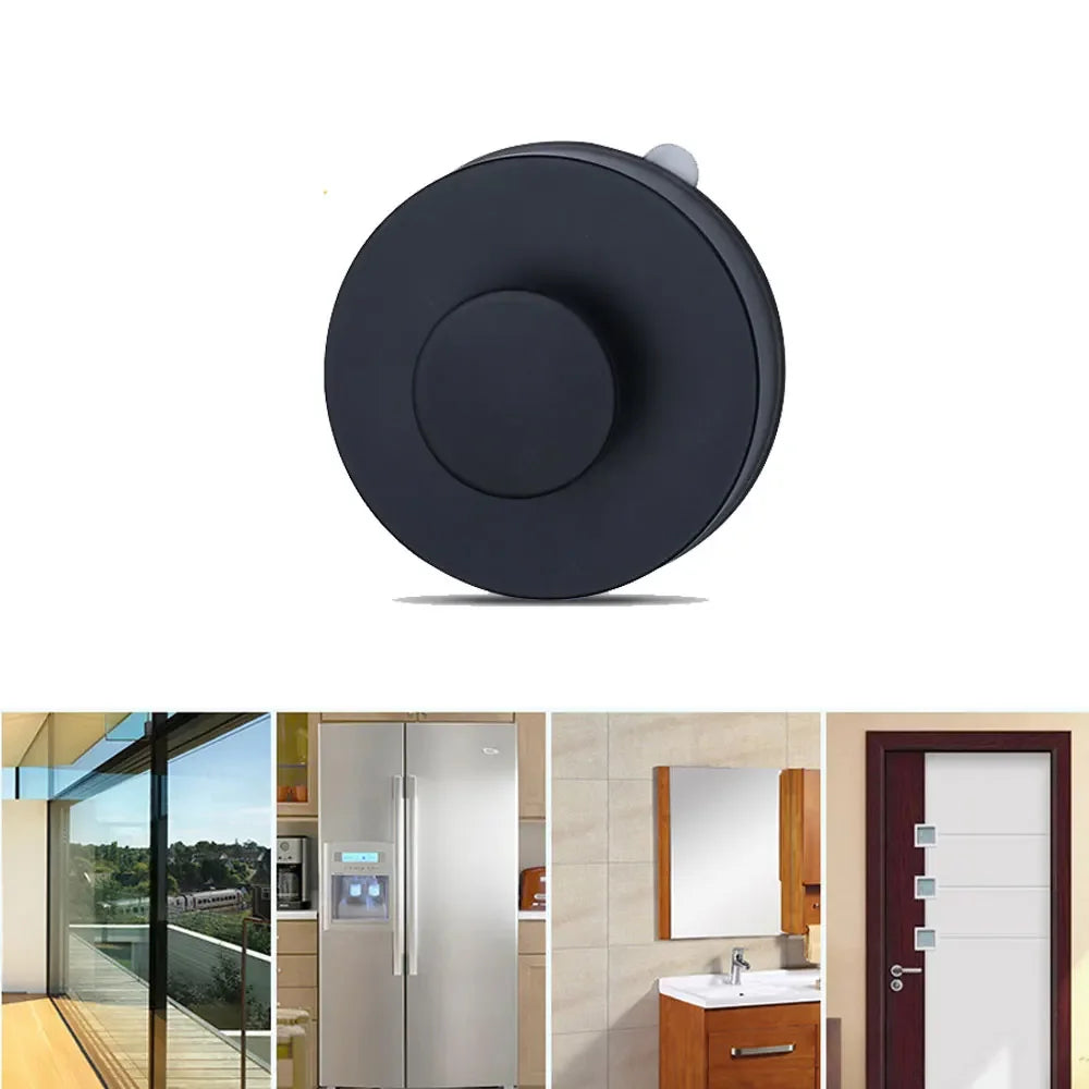 Heavy Duty Suction Cup Hooks 1 Piece Punch Free Bathroom & Kitchen Wall Hooks (Black)