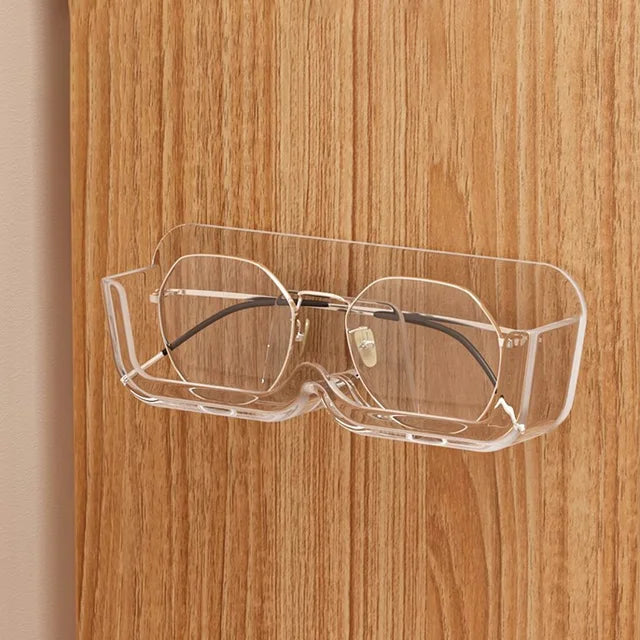 Transparent Glass Display Cabinet: Wall-Mounted Sunglass Storage (1 Pack)