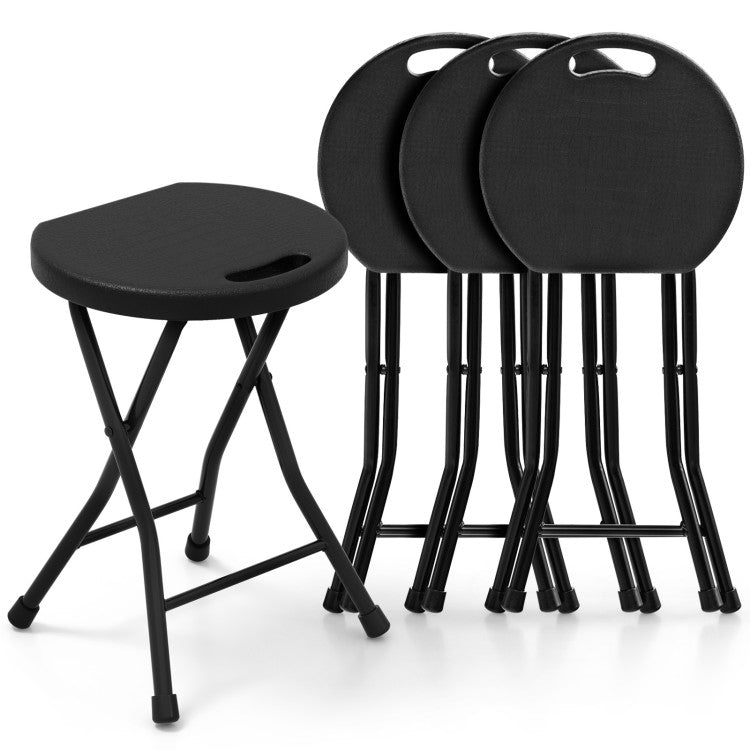 Portable Collapsible Stools 18 Inch Set of 4