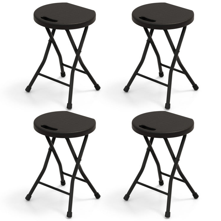 Portable Collapsible Stools 18 Inch Set of 4