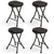 Portable Collapsible Stools 18 Inch Set of 4