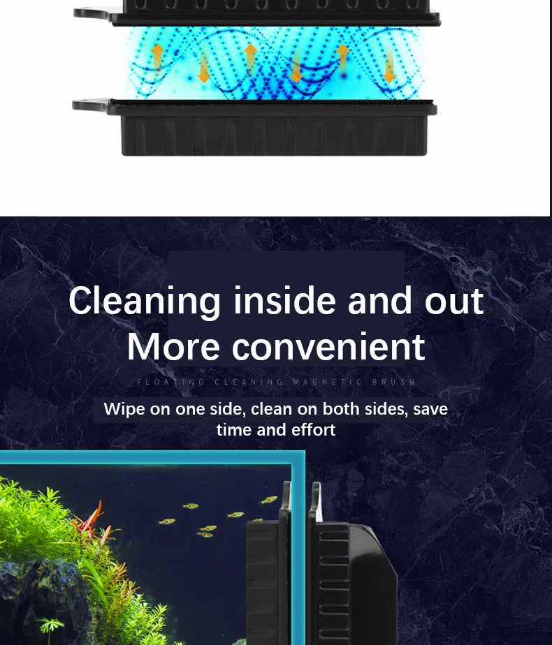 Magnetic Aquarium Fish Tank Brush Algae Scraper (Small)