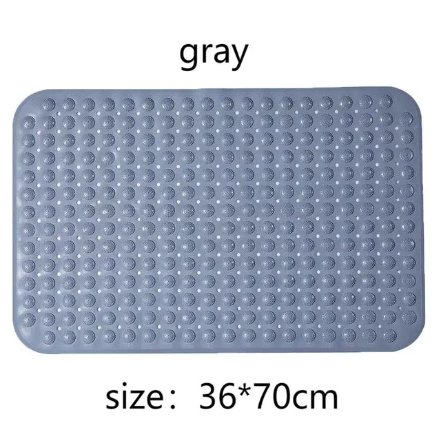 Shower Bath Mat Bath Tub Pad Household Bathroom Anti Slip Pad Suction Cup Bathtub Massage Foot Pad, Gray