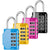 Combination Locks 4 Digit Combination Waterproof Padlock, 4 Pack